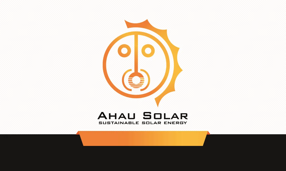 Ahau Solar — cartão de visita, frente