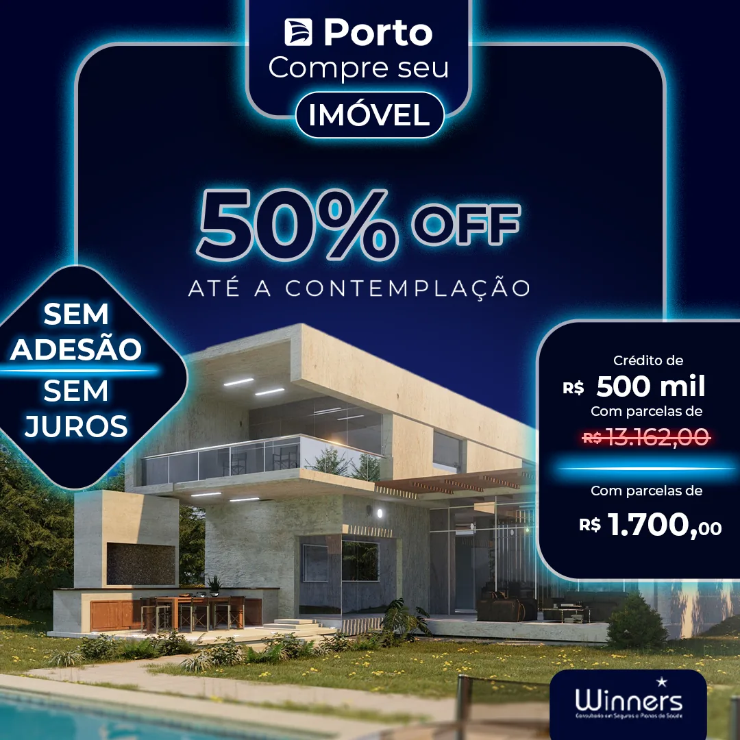Winner / Porto Seguro — post de consórcio de imóvel crédito de 500 mil